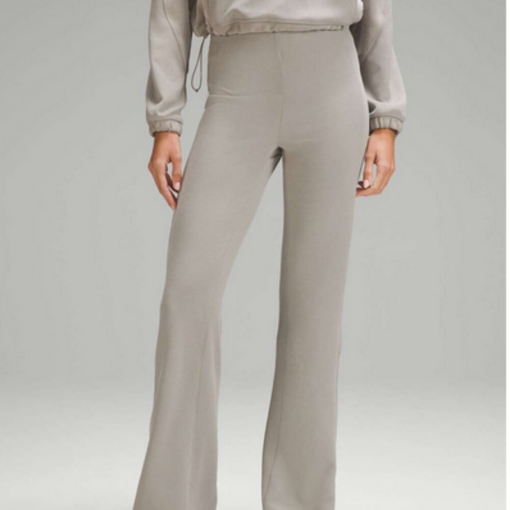 Lululemon ribbed softsteme zip leg high rise pant, 6